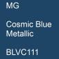 Preview: MG, Cosmic Blue Metallic, BLVC111.